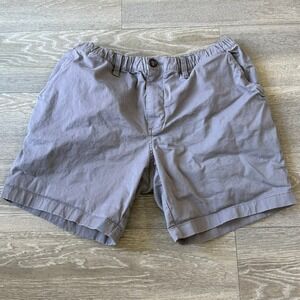 Chubbies 7" Shorts Mens Large Stretch Gray Chino Elastic Waist Casual Preppy